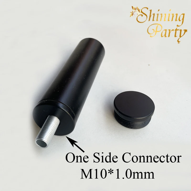 أنبوب معدني مجوف بخيط أنثى Dia32mm، أنبوب أسنان داخلي برؤوس مزدوجة باللون الأسود لملحقات الإضاءة #4