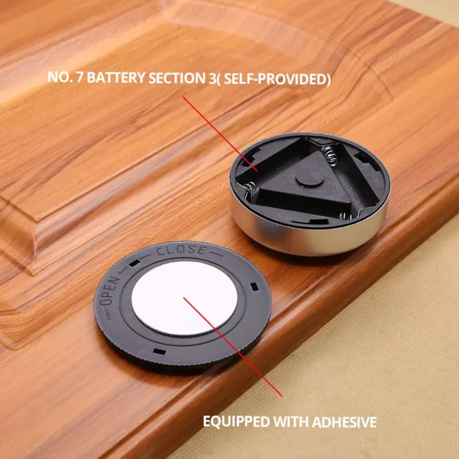 Portable, Creative, and Efficient Set of 2 Round LED Hand-Pressing Night Lights for Car, Small Bedside Lamp, Wardrobe, and Readi