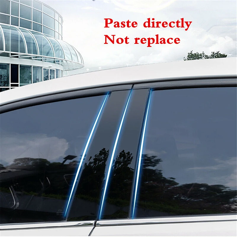 6Pcs Fit For Dodge Charger 2006 2007 2008 2009 2010 Pillar Posts Door Window Trim Cover Stickers Kit Accessories