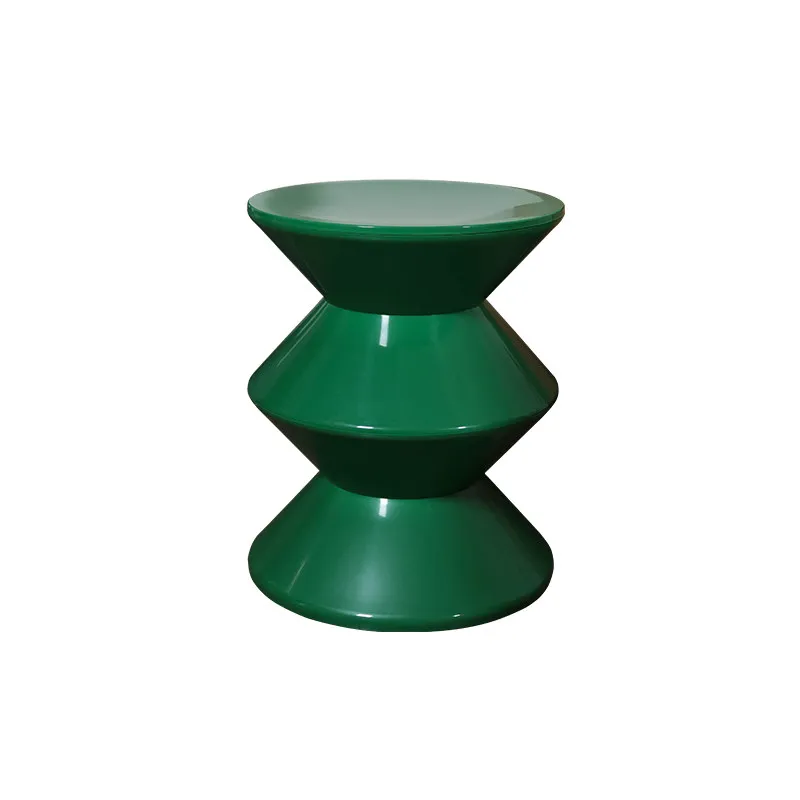 & Nordic Hourglass Shape Plastic Stool for Shoe Changing and Children's Use Household Door Small Ottoman Home Furniture