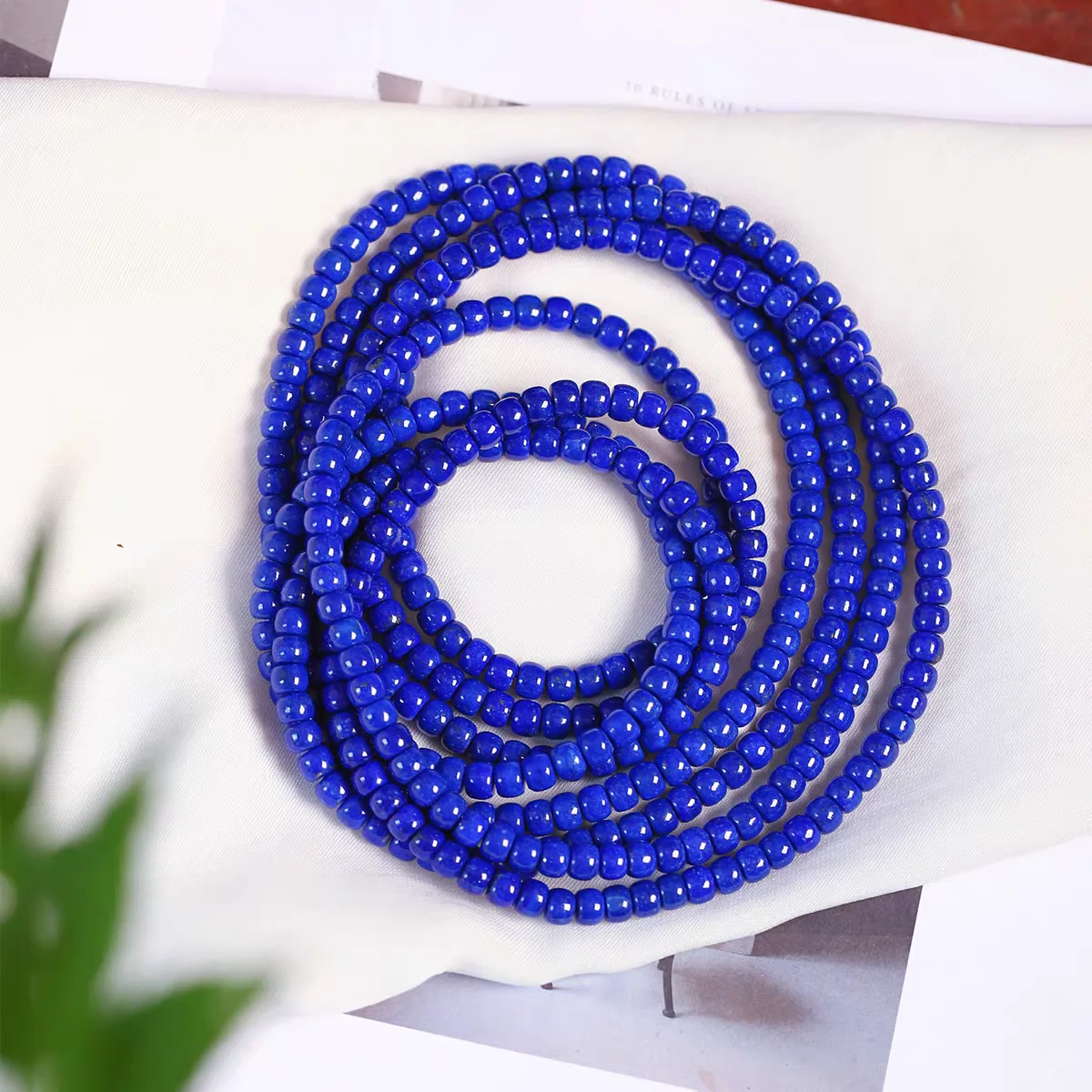 سوار من خرز اللازورد الأزرق ال - مراجعة Gemstone Bracelet Healing وسعره