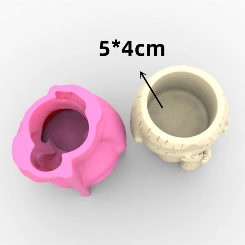 Silicone Flowerpot Mold Face Concrete Clay Craft Mould DIY-Head Planter Mold N2UE