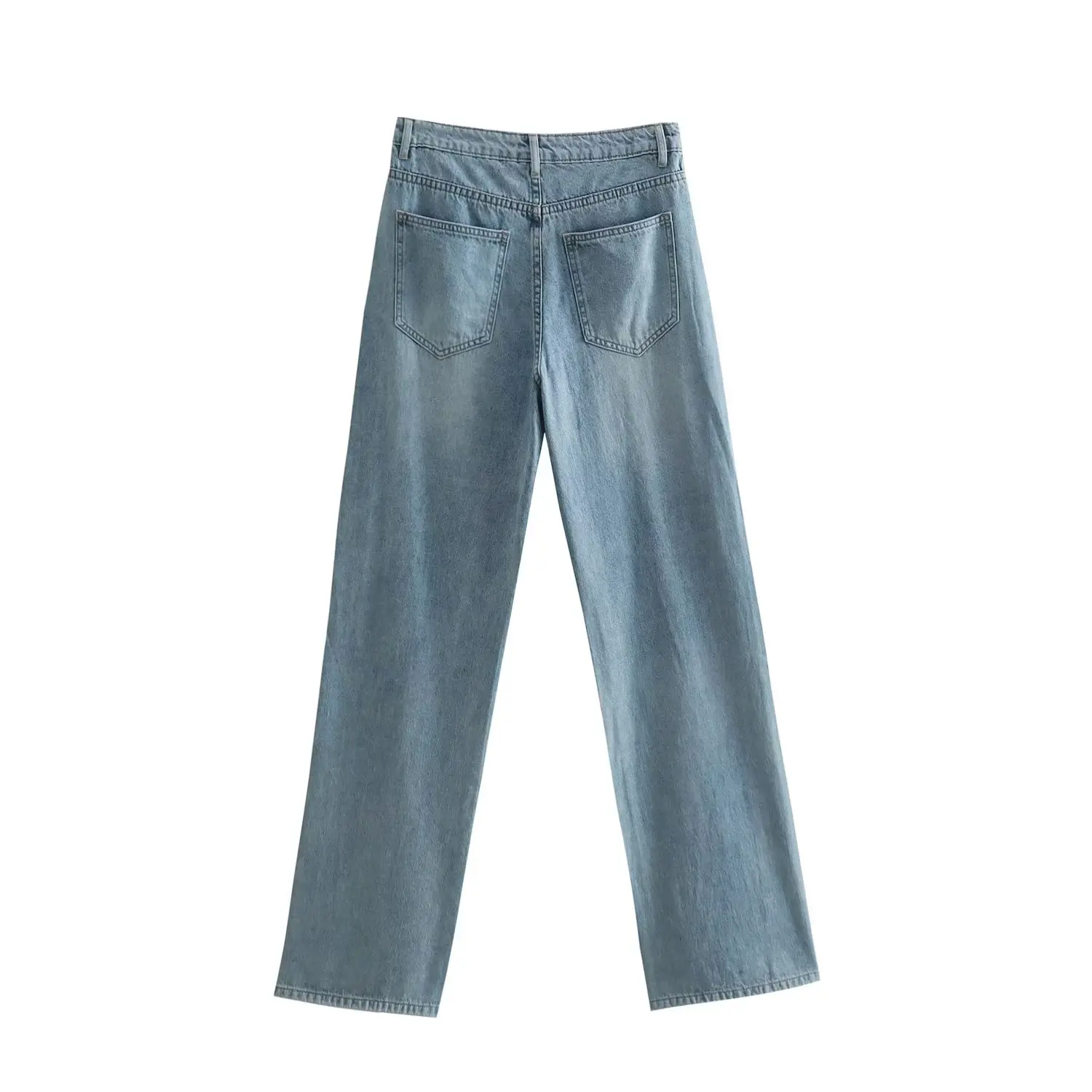 Withered 2024 Spring Summer Vintage Mom Jeans Loose Wide Leg Denim Pants Casual Ankle Jeans Women