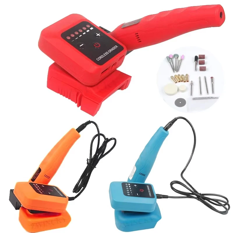 

Бесщеточная угловая шлифовальная машина с 6 скоростями, электроинструмент для аккумуляторов Makita, Milwaukee, DeWalt 18В, для отделочных работ