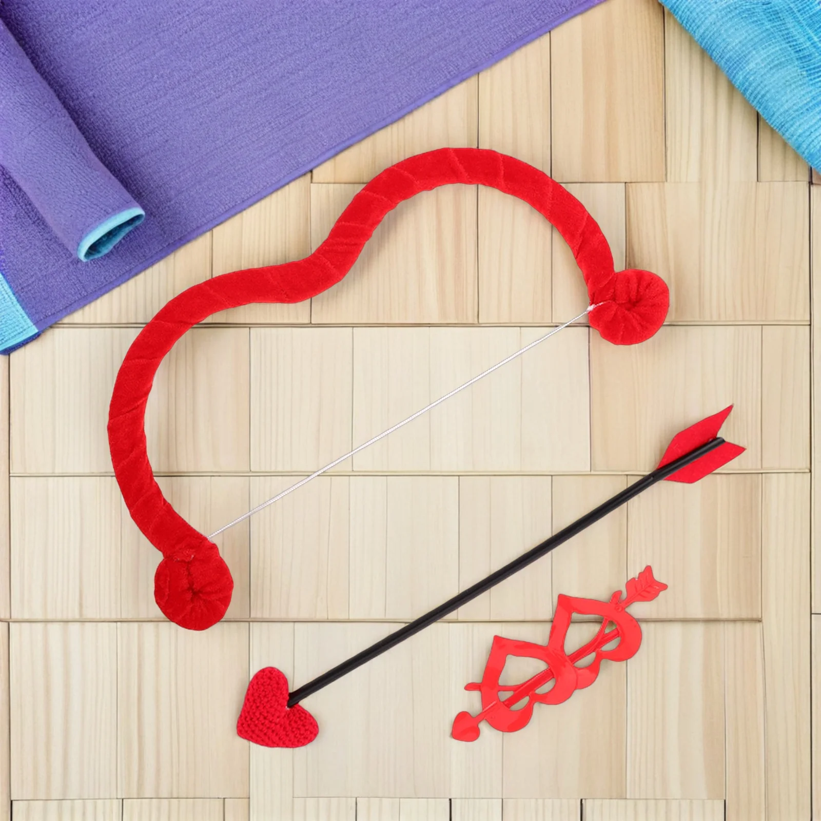 

1Set Valentine Cupid Costume Bow Arrows Heart Glasses Valentines Day Party Photo Props Cupid Costume Fake Bow and Arrow