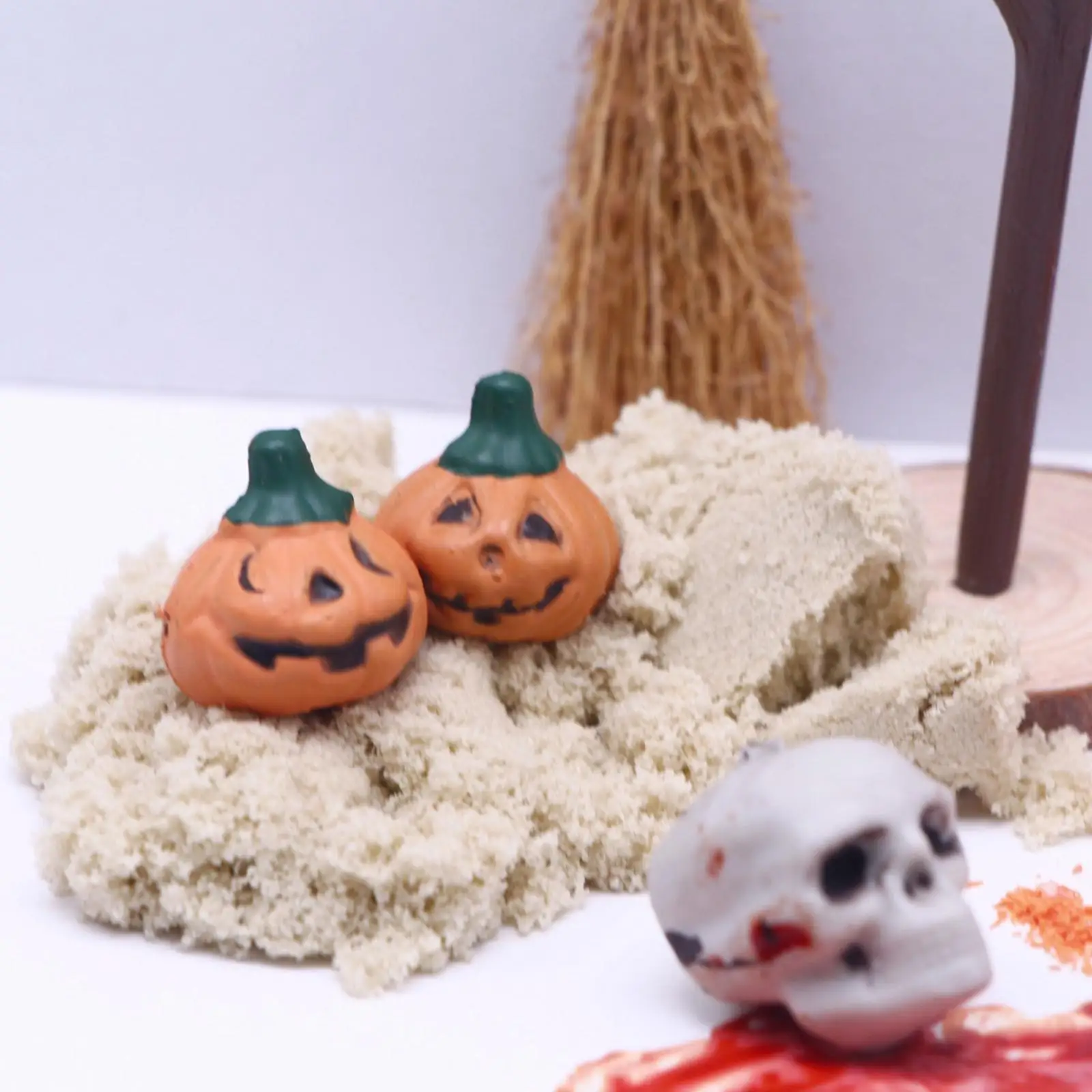 

27x Dollhouse Halloween Miniature Ornament Toy Projects Pretend Play Miniature Halloween Scene for Home Room Party Bedroom