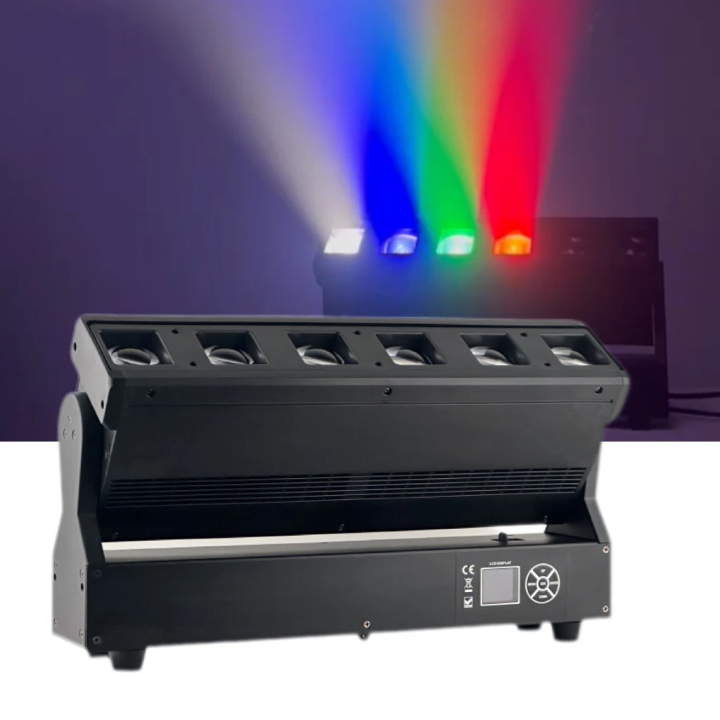 

DMX512 6X40w Rgbw 4in1 Led Beam Moving Head Light With Zoom For Dj Disco Wedding Event Party Stage