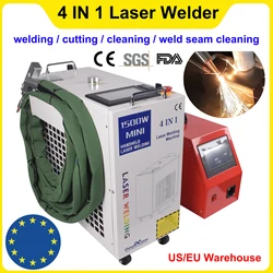 Saldatrice Laser a fibra 1500W 4 in 1 saldatrice Laser BWT pulizia macchina da taglio saldatrice Laser portatile per tutti i metalli EU Ship