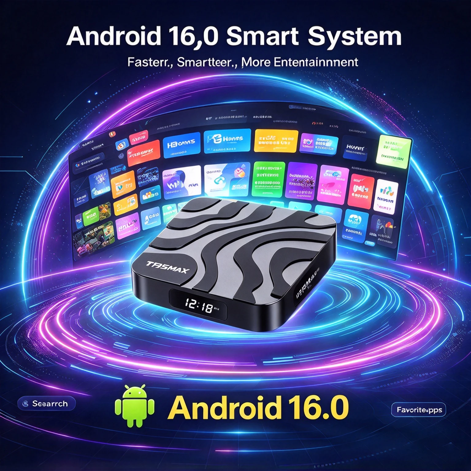 Android 16 T95Max 8GB 256GB Smart TV Box Google Assistant Bluetooth 6.0 Dual Wifi 5G Wifi6 8K Ultra 4K  Media Player Set Top Box