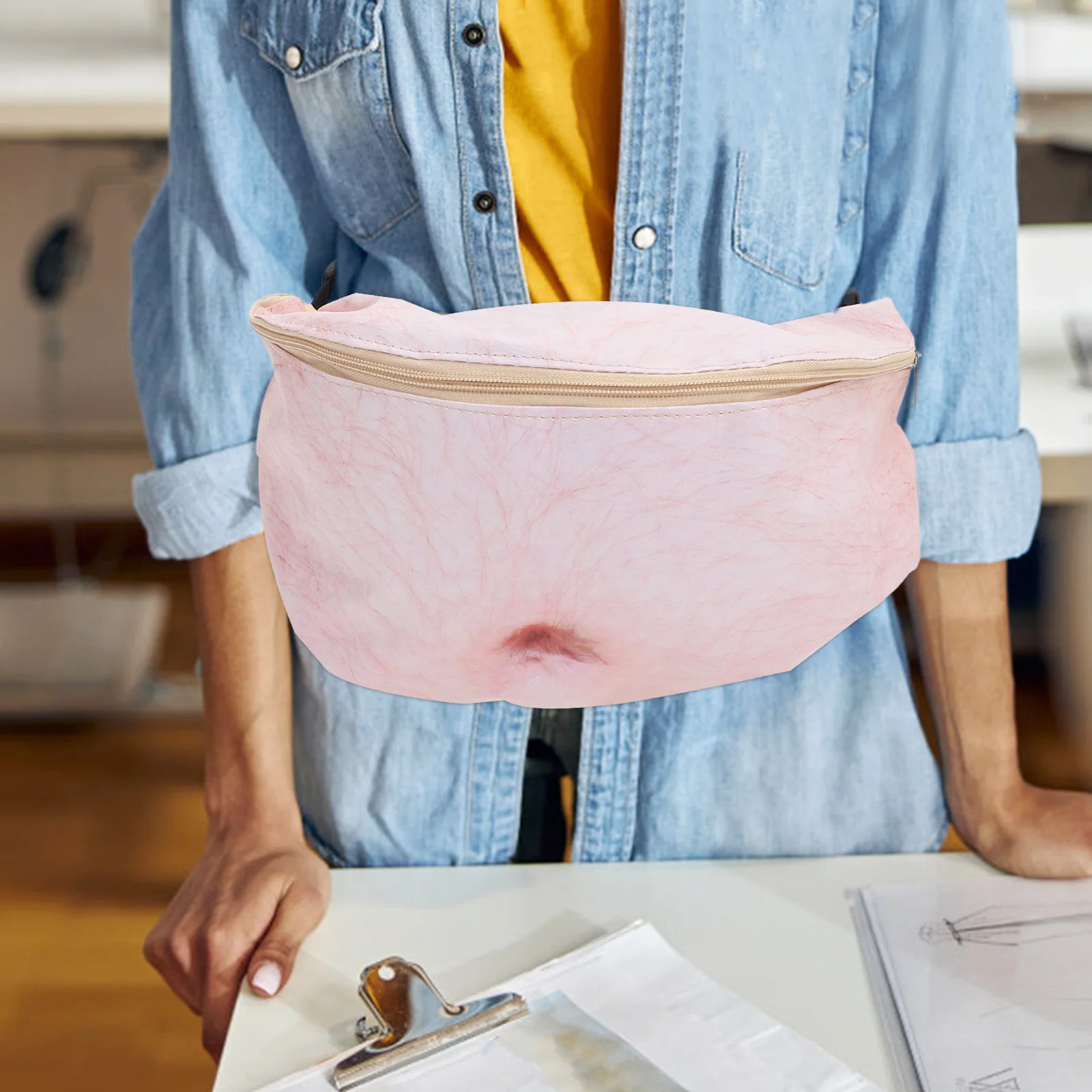 Riñonera antirrobo con patrón de cerveza 3D, correa ajustable para mujer y hombre, riñonera de salida, compartimento grande de PU duradero