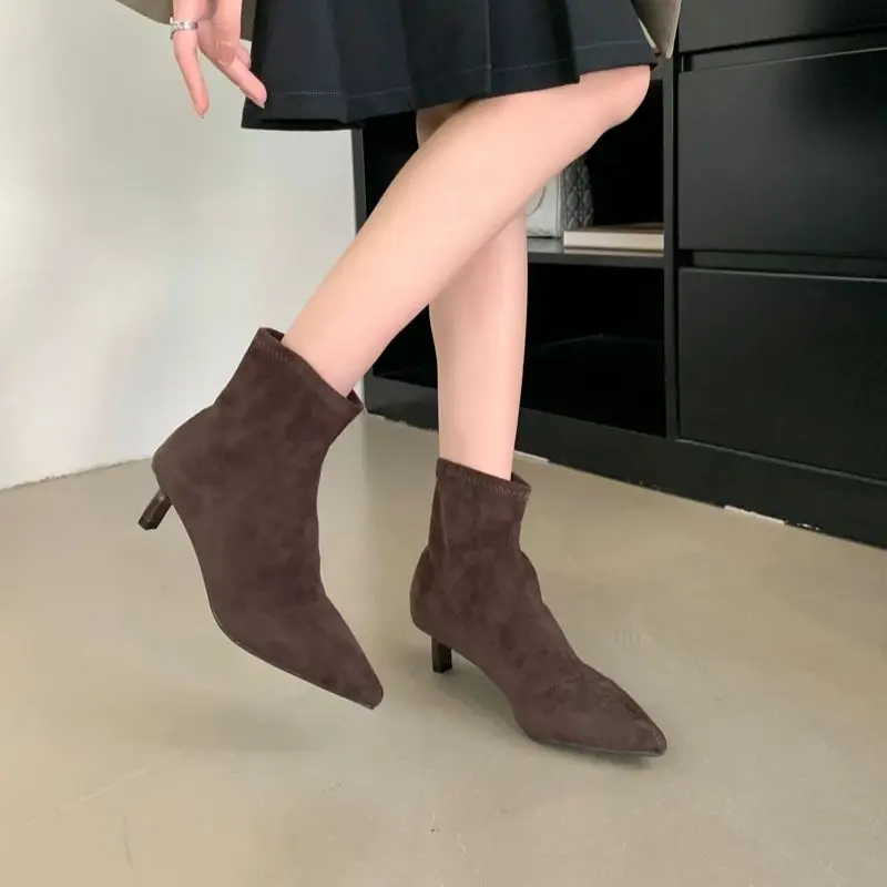 Black Low Heels Ank…