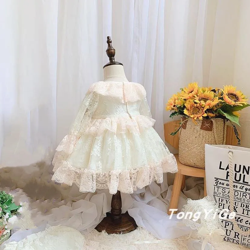 Miayii Baby Clothing Spanish Lolita Vintage Lace Bow Ball Gown Birthday Party Easter Princess Dress For Girls Y3797