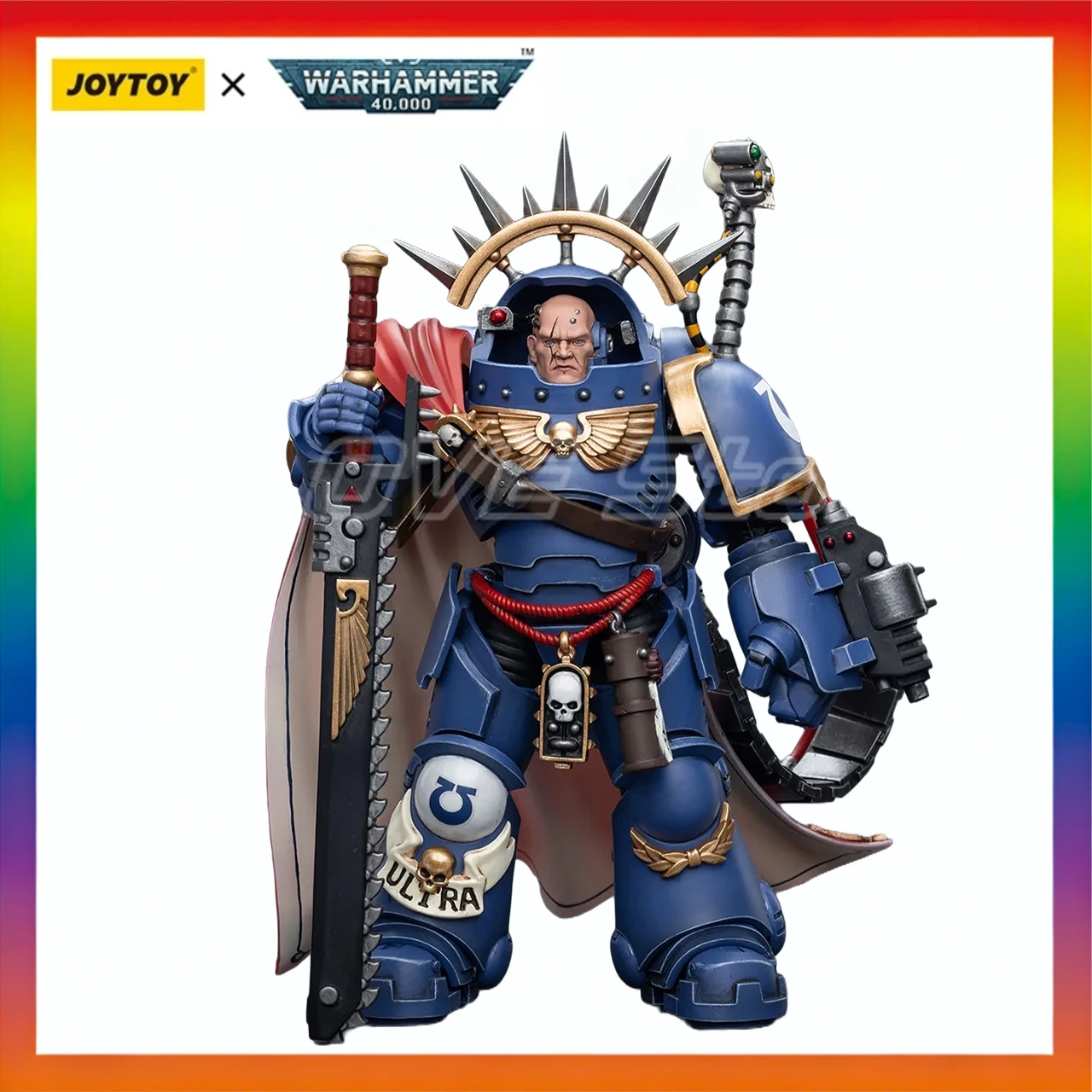 

В наличии Оригинальная фигурка JOYTOY Warhammer 40K Ultramarines Captain in Gravis Armour 1/18, модель для коллекционирования, подарок