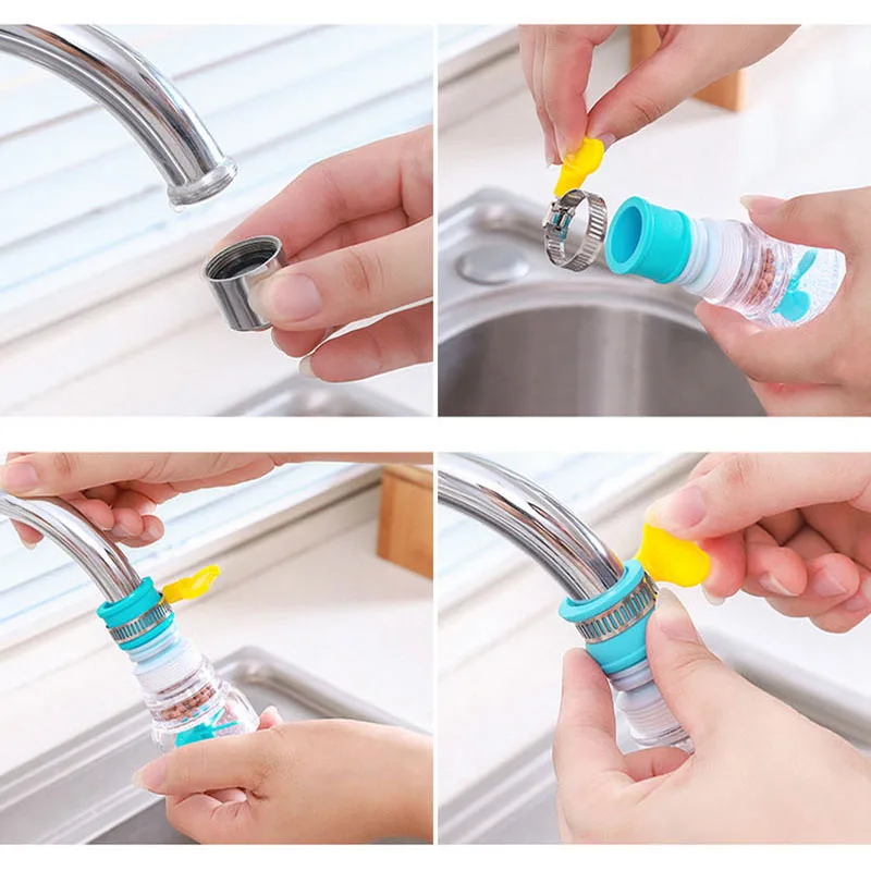 360 Rotation Faucet Kitchen Household Shower Tap Water Universal Connector Extender Rotary Water Purifier To Filter Water