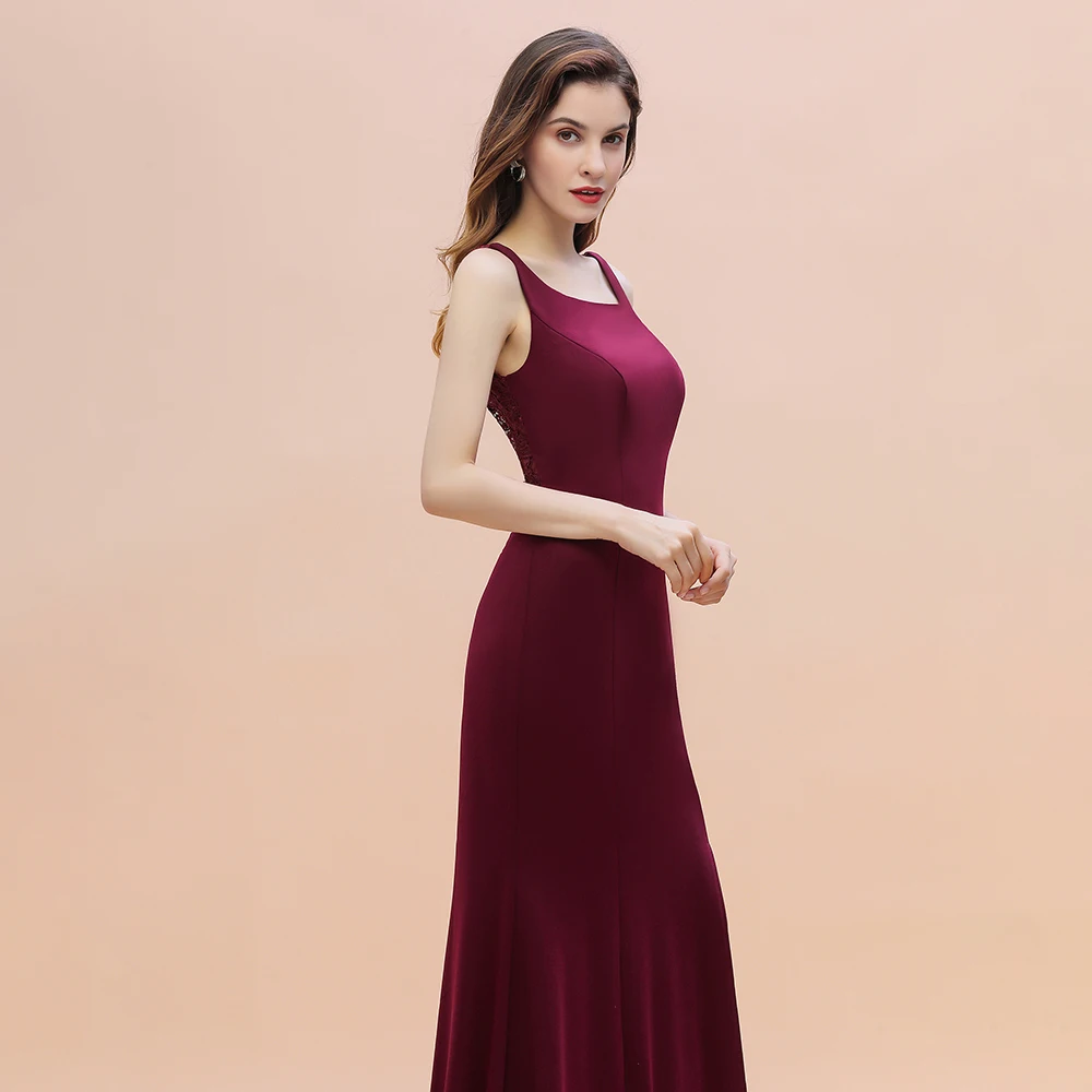 2024 Sexy Burgundy Lace Robe De Soiree Evening Dress Side Slit Gowns Long Prom Party Dresses Vestido de Festa Prom Dress