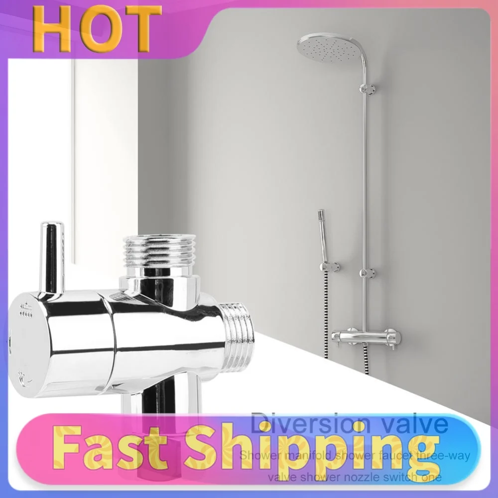Faucet T Adapter Anti-scratch Shower Head Diverter Valve Corrosion 3-Way Shower Arm Diverter for Handheld Showerhead