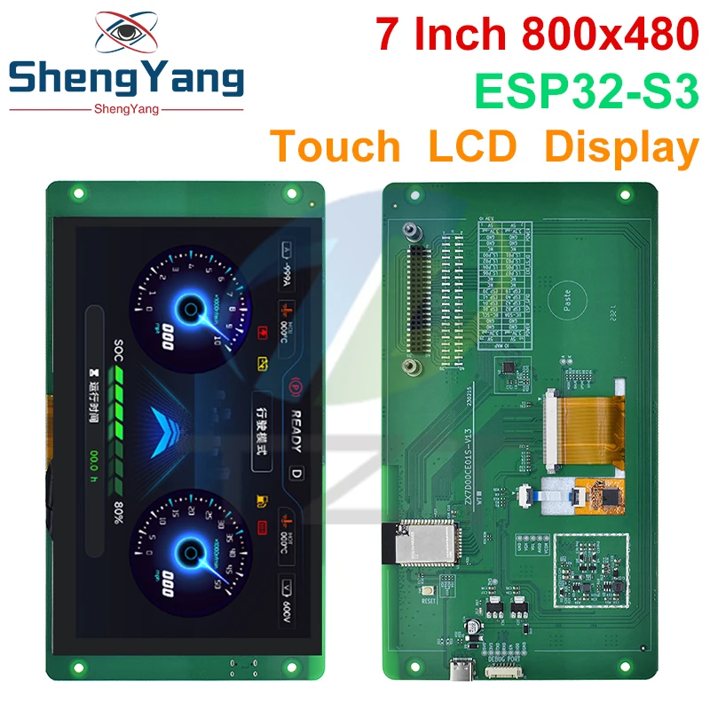 Imagem -04 - Tela Sensível ao Toque Capacitiva Lcd Interface Rgb Módulo Esp32-s3 Built-in 16mb Spi Flash 8mb Psram 800x480 7.0