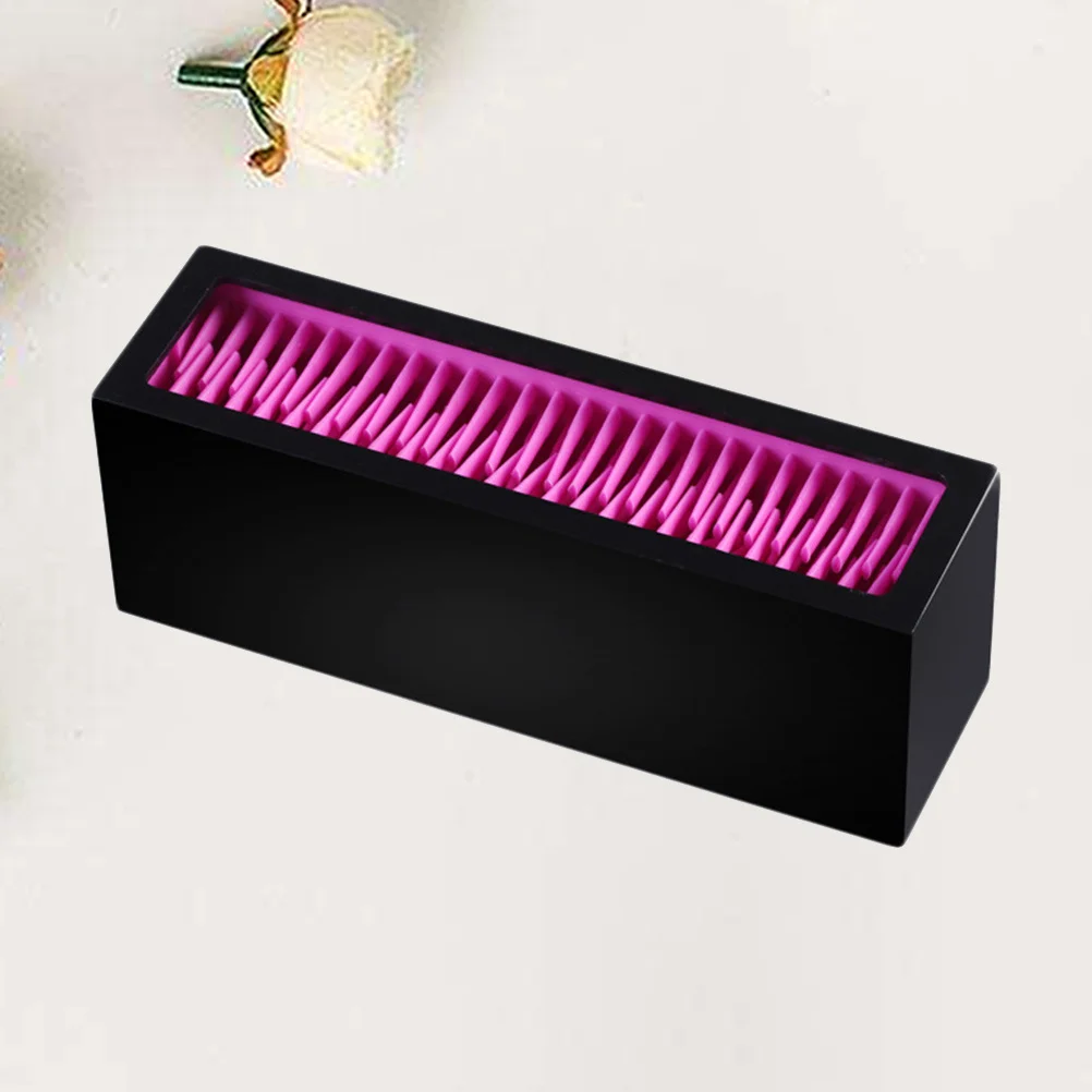 실리콘 메이크업 브러쉬 홀더 블랙 및 레드 컴팩트 오거나이저 데스크 수납 대용량 뷰티 도구 스탠드 건조용