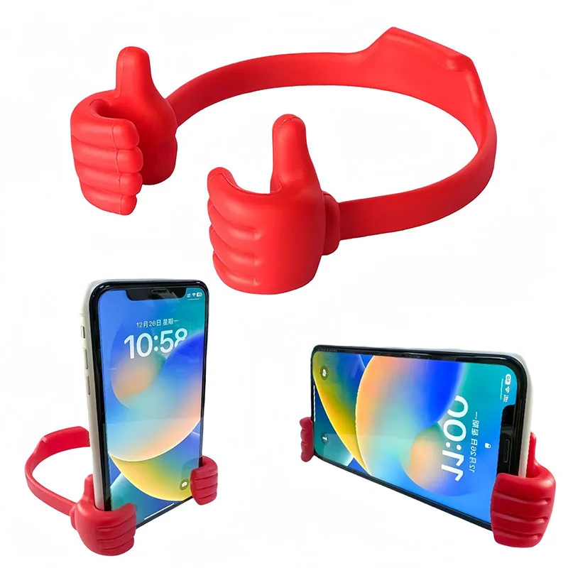 

Thumbs-up Cell Phone Holder Adjustable Plastic Phone Stand Portable Lazy Bracket Desktop Support for iPhone Xiaomi Samsung