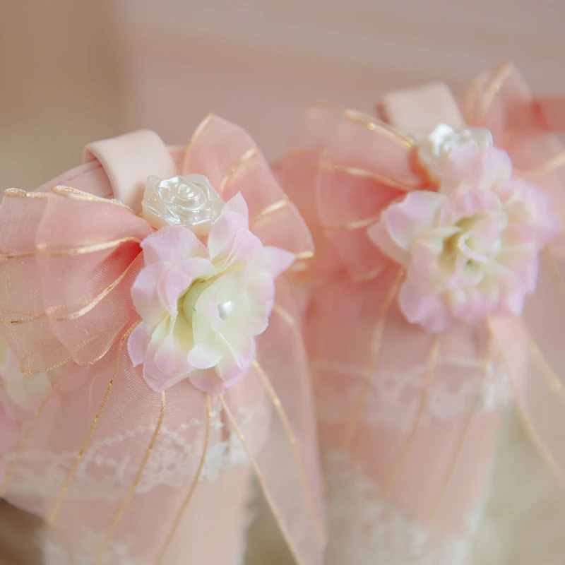 Lolita Shoemaker Floral Wedding High Heels Classical Cherry Blossom Lolita Lo Shoes Cos Loli Sweet Girl High Heels