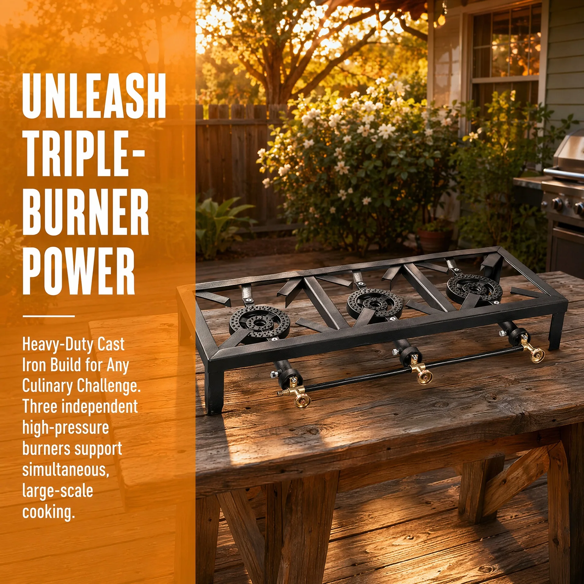Cross-border high flame gas stove single burner cast iron stove head outdoor energy-saving gas stove camping stove