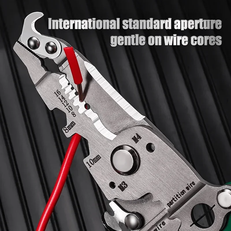 18 in 1 Foldable Wire Strippers Folding Multifunctional Wire Strippers Splitting and Cutting Non-slip Wire Strippers