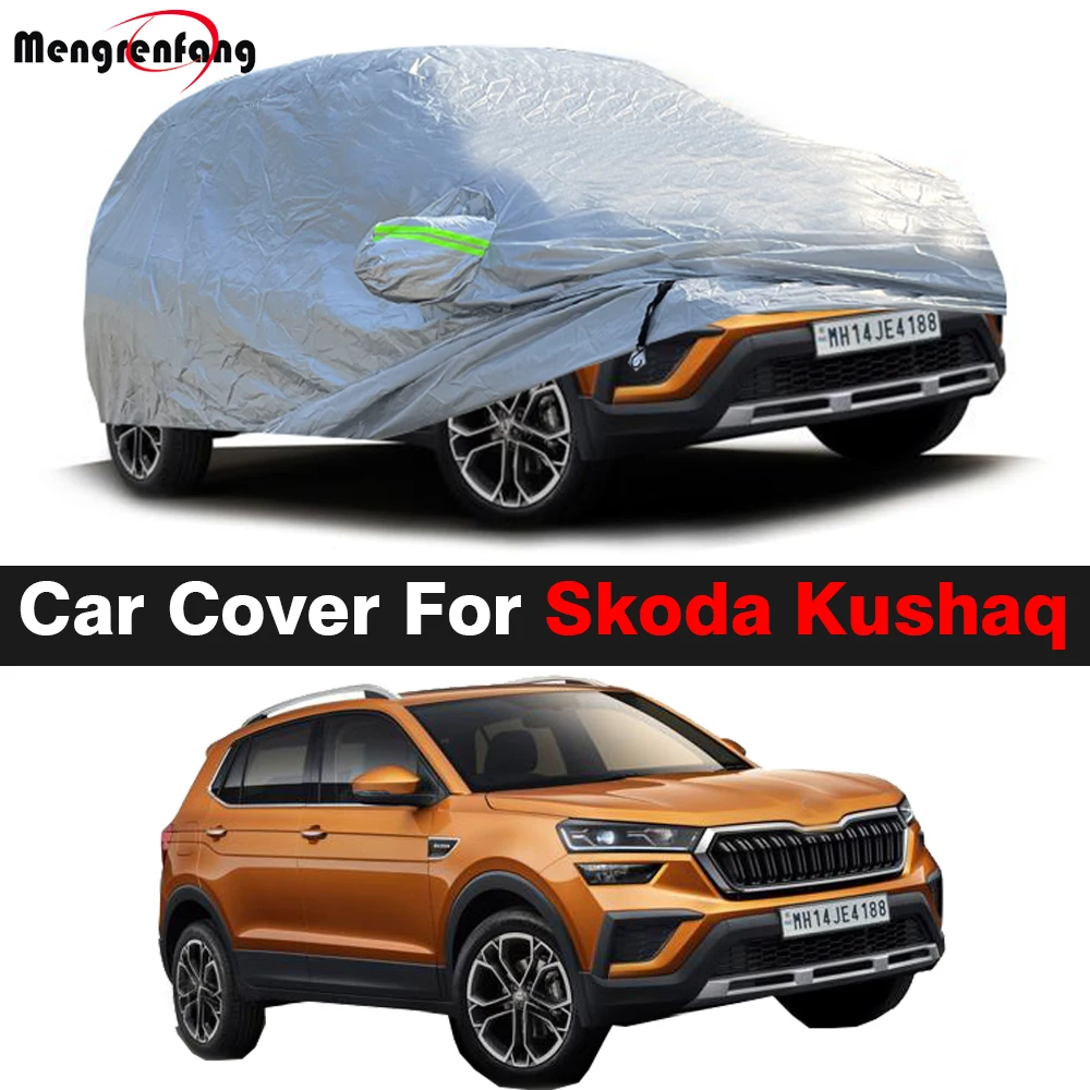 

Full Car Cover Windproof SUV Outdoor Anti-UV Sun Shade Rain Snow Dust Protect Cover For Skoda Kushaq 2020-2025