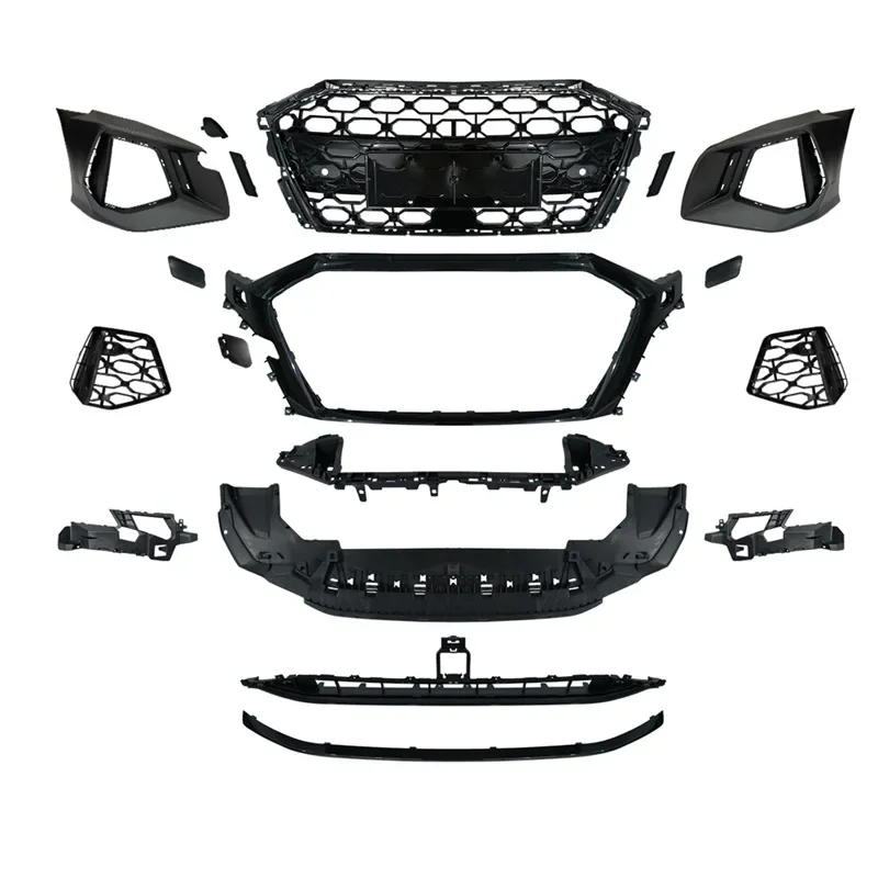 RS3 car surround is applicable to the front face of the 2021 model front bumper for  A3 modified kit