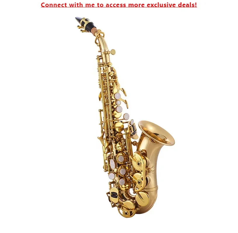

SEASOUND OEM High Quality Soprano Saxophone BB Tone Lacquer Curve Brass Body JYSS100