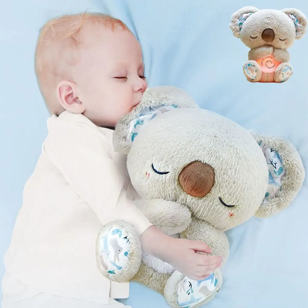 

with Breathing Movement Soothing Sleeping Koala Toy Baby Rattle and Teething Toy Sleep and Playmate Koala