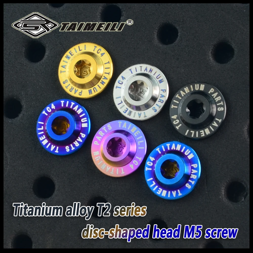 TAIMEILI T2 Serie Titanlegierung Scheibenkopfschrauben M5x10/12/15/20mm Motorrad-Modifikationsbefestigungen 4/8/10Stk.