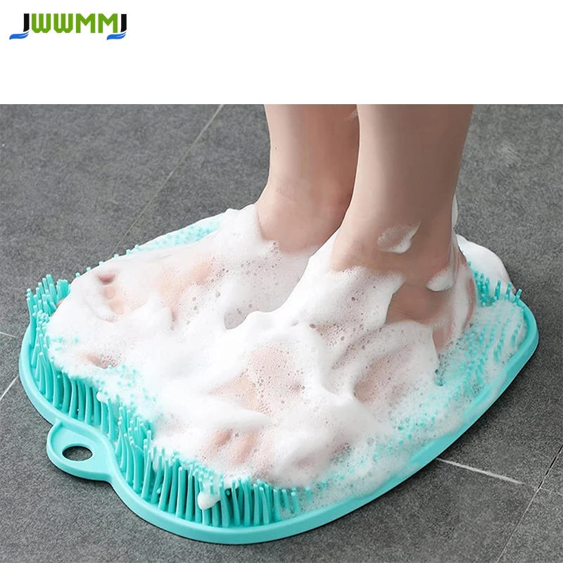 1pcs Lazy Person Rubbing Back Massage Bath Brush Foot Washing Bath Pad Anti Slip Pad Suction Cup Rubbing Foot Pad Bathroom