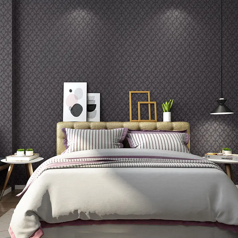 Imagem -03 - Pure Color 3d Stereo Lattice Papel de Parede Nordic Wall Paper Modern Minimalist Home Sala de Estar Quarto Hotel