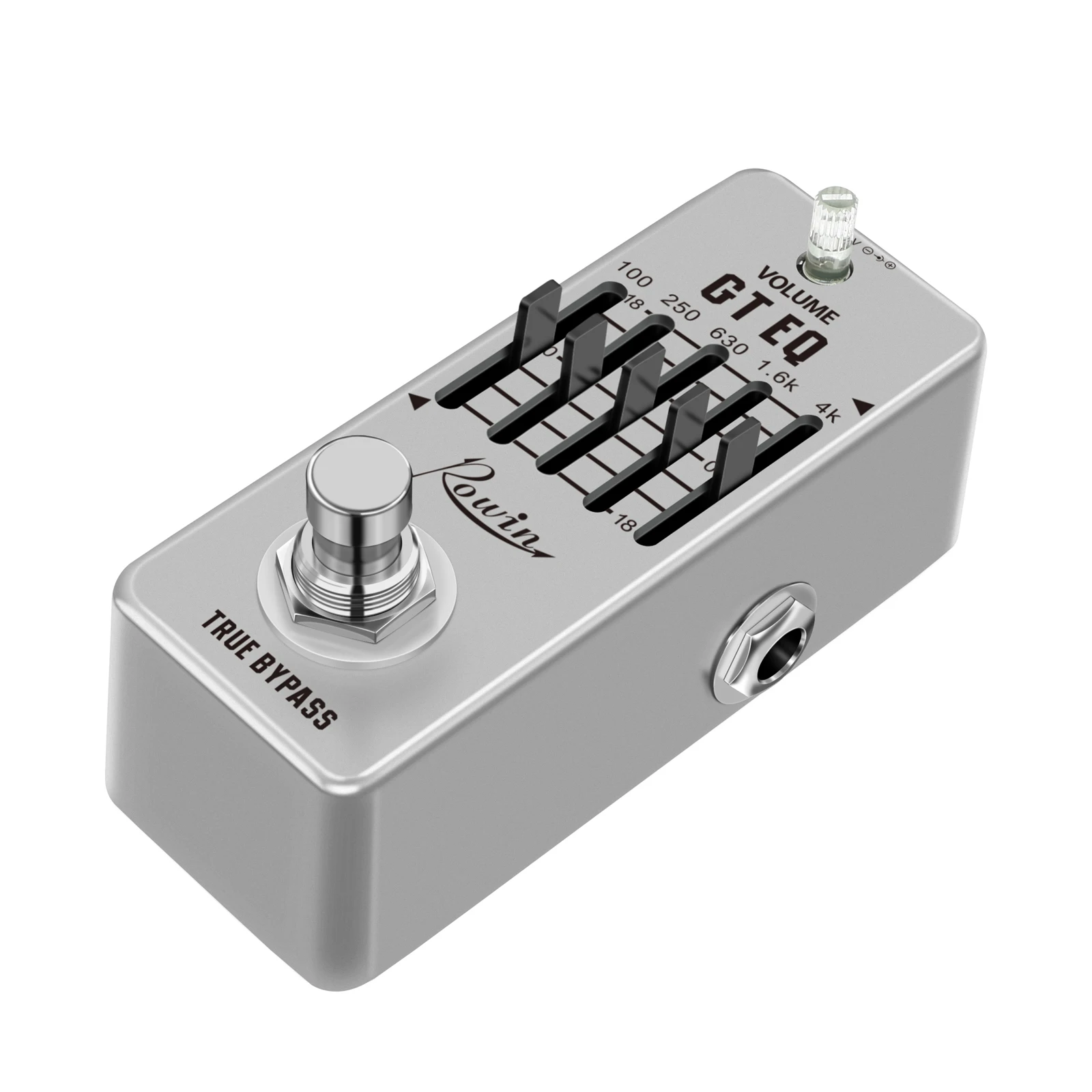 Rowin LEF-317A Guitar Equalizer Pedal 5-band Parametric EQ Guitar Effect Pedal Frequency Compensator ±18dB Range for Mini Size