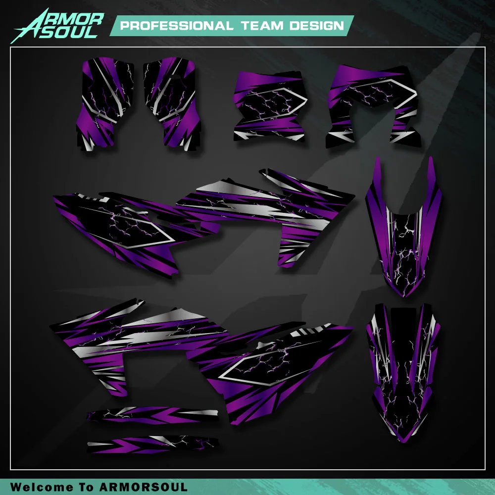 Moto Adesivi Sfondo Grafica Decalcomania Kit Per KTM EXC EXCF 2024 2025 2026 SX SXF 2023 2024 2025 Numero Personalizzato