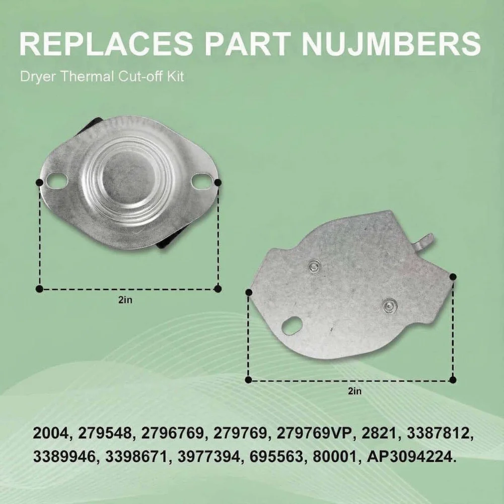 Thermal Disconnect Kit for Clothes For Dryers with Limit Thermostat and Thermal Fuse Matches OEM Part Numbers 279548 3389946