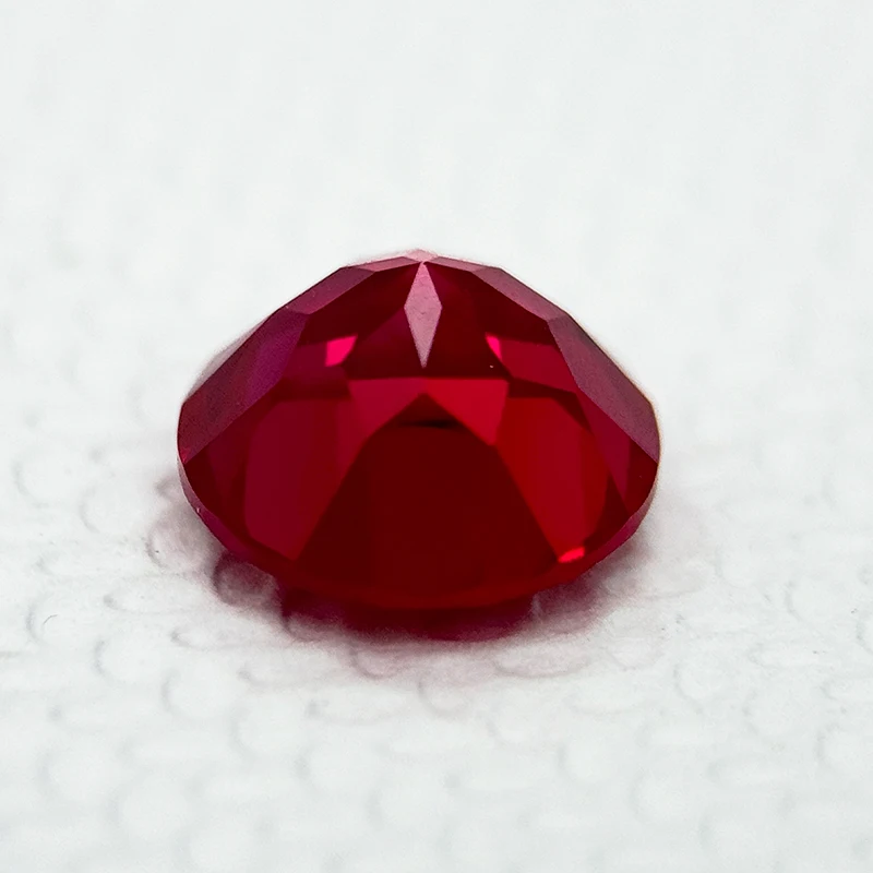 Lab Grown Ruby Round Cut Red Color High Quality Charms Jewelry Making Ring Necklace Earrings Main Materials with Certificate 4