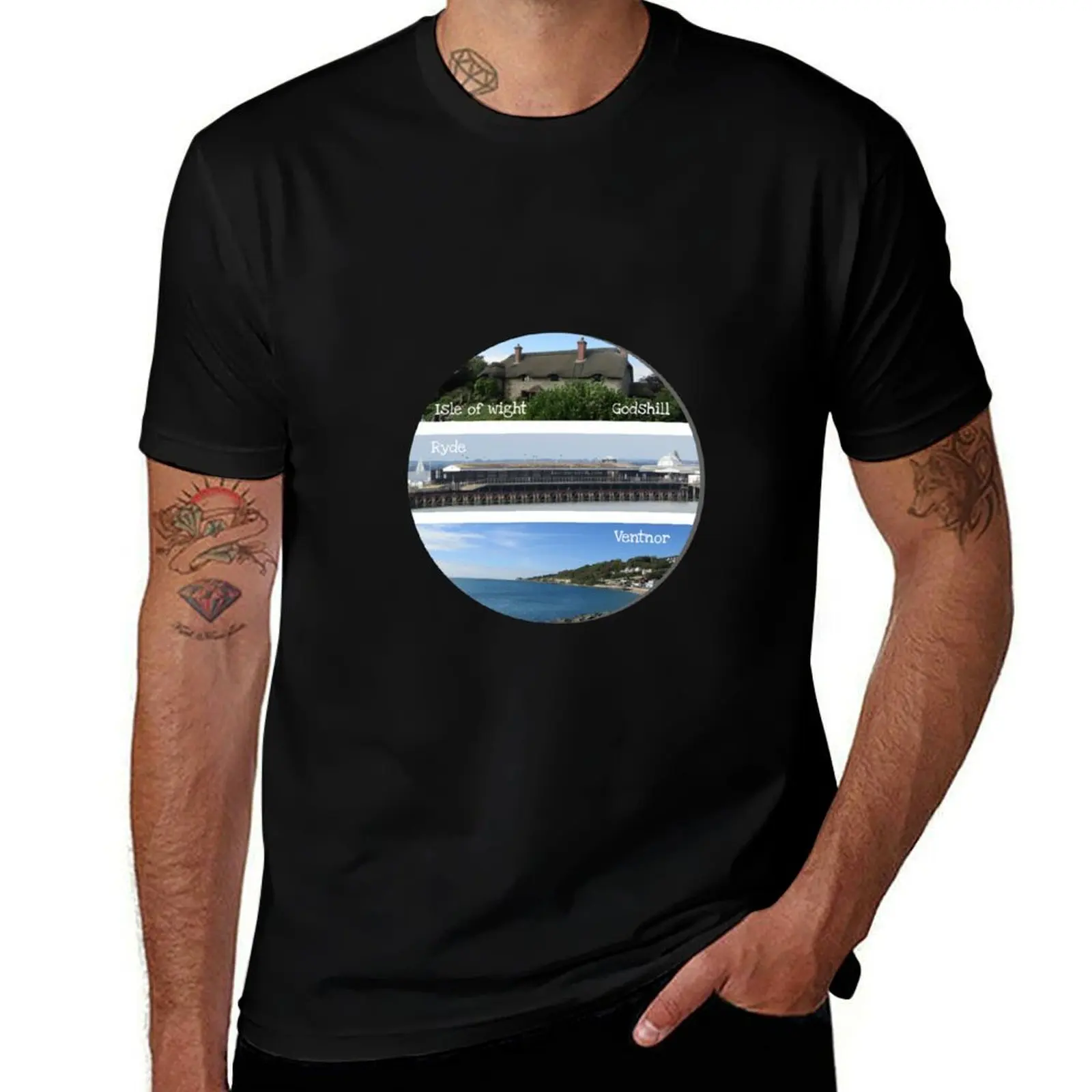 Isle of Wight T-Shirt Basic Lightweight Short Sleeve Tee T-Shirt