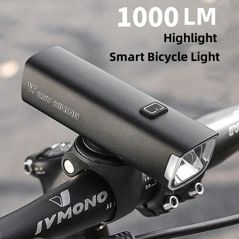 

1000LM Bicycle Lights Smart Light Sensor Front HighLight LED USB Rechargeable Flashlight IP65 Waterproof Bike Cycling Ridding