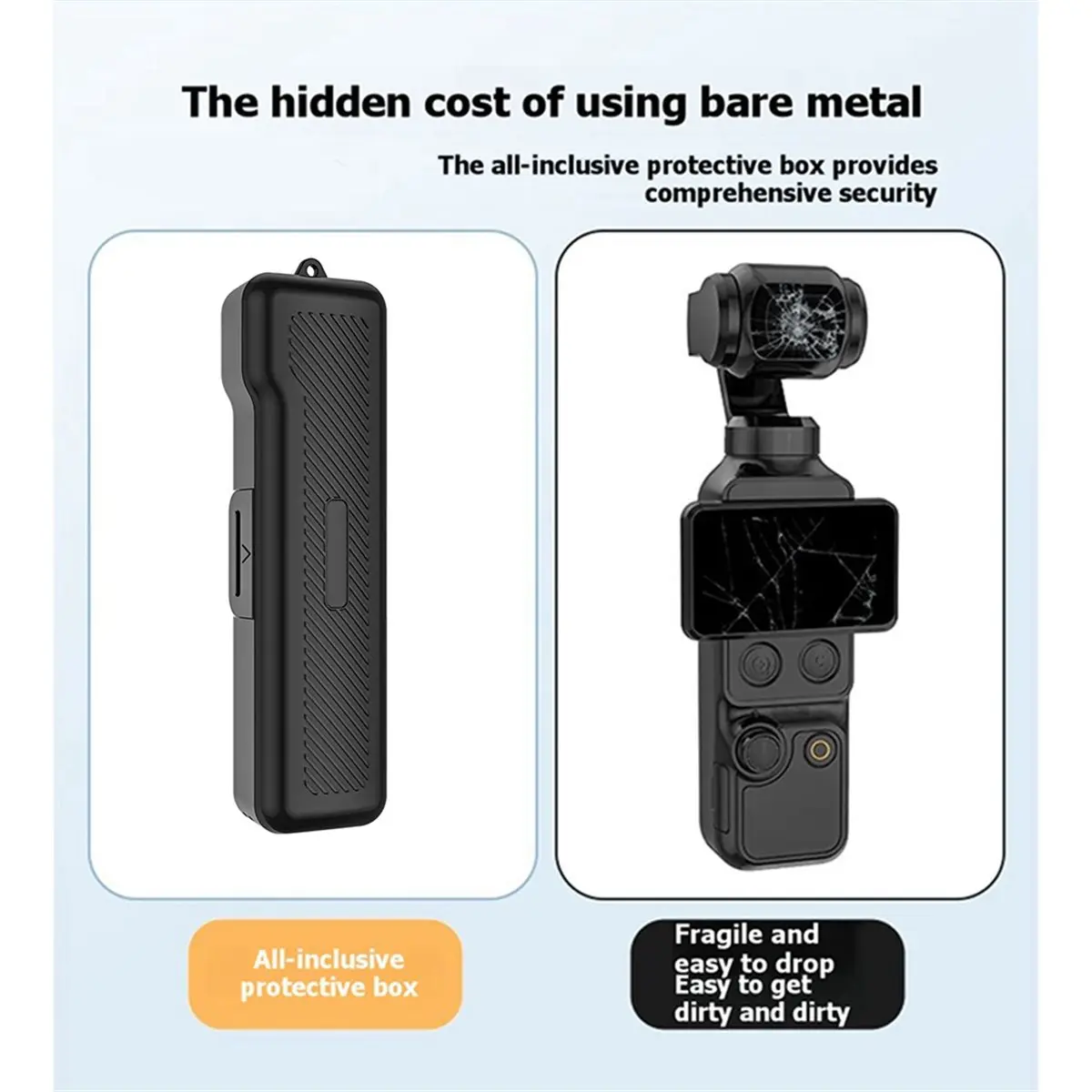 PROMOTION~ For DJI Osmo Pocket 4/3 Protective Shell Anti Dust Camera Lens Cover Compact Storage Bag Box with Lanyard A