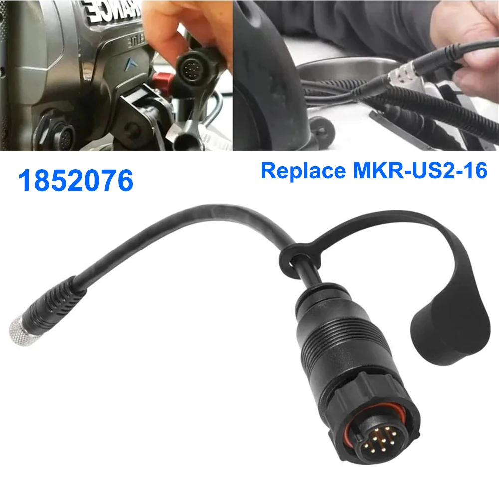 

1852076 9-Pins Adapter Cable MKR-US2-16 for Lowrance Elite Ti2,HDS for Trolling Motor Fish Finder Universal Sonar 2 Adapter Plug