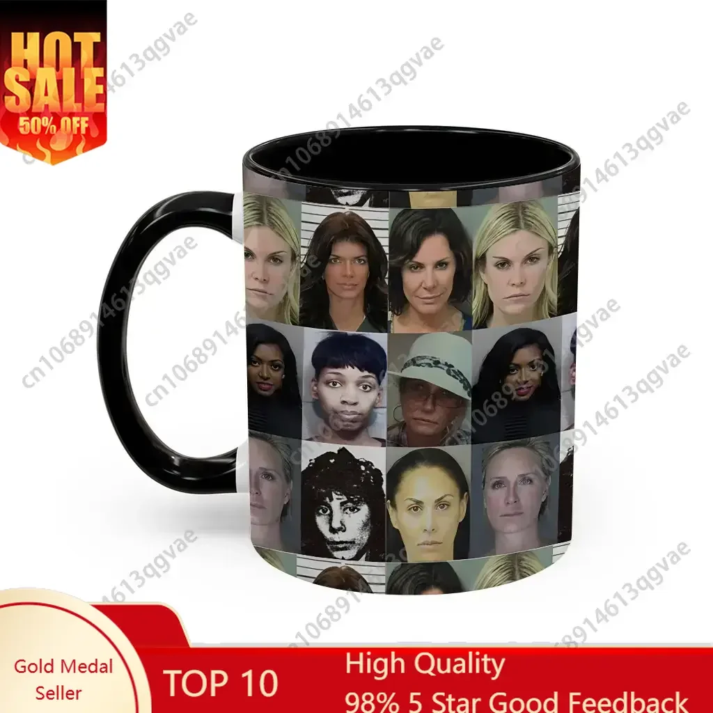 

Real Housewives Mugs Hot Ceramic Coffee Mug Funny Fan Gift TV Show Classic Drinkware Stylish Beverage Cup