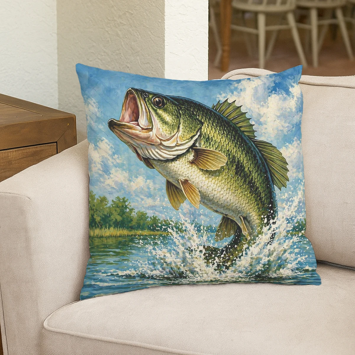 Watercolor Sea Turtle Pattern Polyester Pillow Cover - Decorative Cushion Case for Home Sofa Bedroom, Ocean Themed Pillow Shell
