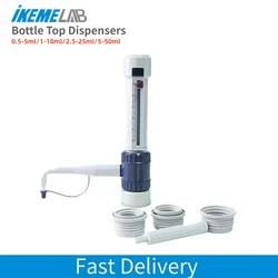 IKEME-Distributeur de Dessus de Bouteille pour la Manipulation des Liquides, Stepper de Laboratoire, StepMate, 0.5ml à 50ml