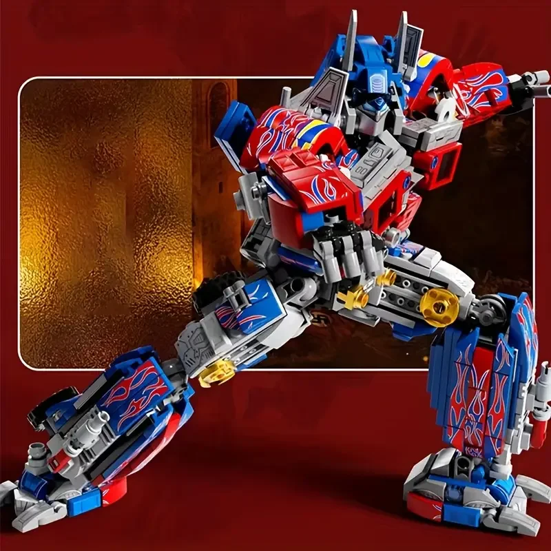 Kit de construcción de modelo 2 en 1 de coche transformador, juguete de bloques de construcción Abs de más de 1020 partículas, bloques de construcción creativos para decoración del hogar