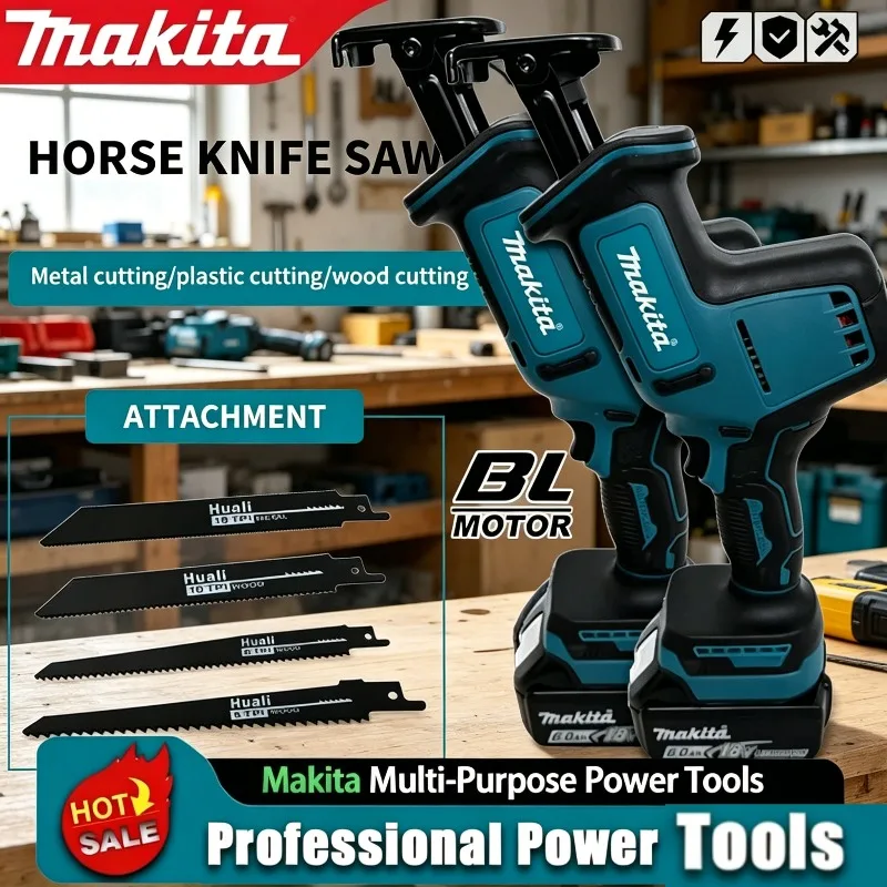 

Makita Cordless Brushless Reciprocating Saw Speed Adjustable Metal Wood Electric Saw Power Tool For Makita Battery