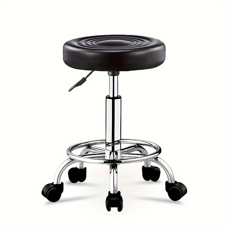 Adjustable height roller stool - comfortable hair salon chair for beauticians, spas and beauty services - Image 2