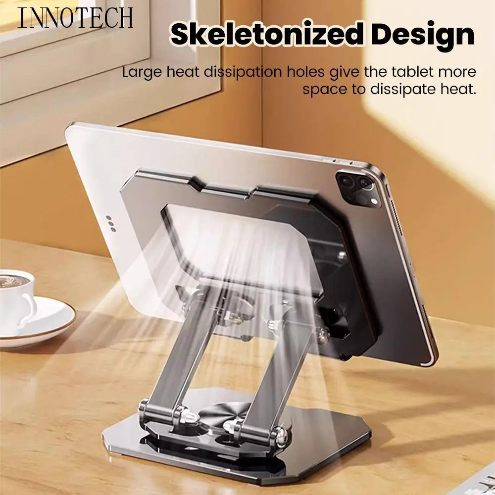 

Регулируемая настольная подставка для планшета с вращением на 360 градусов, рассеивание тепла, полый дизайн, настольная подставка, держатель, противоскользящая складная основа