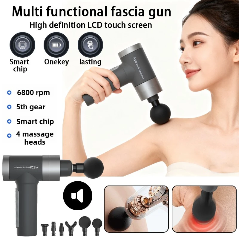 

Интеллектуальный домашний массажный пистолет, профессиональный фитнес-массаж мышц, регулировка ударного пистолета, фитнес-массажер для расслабления мышц