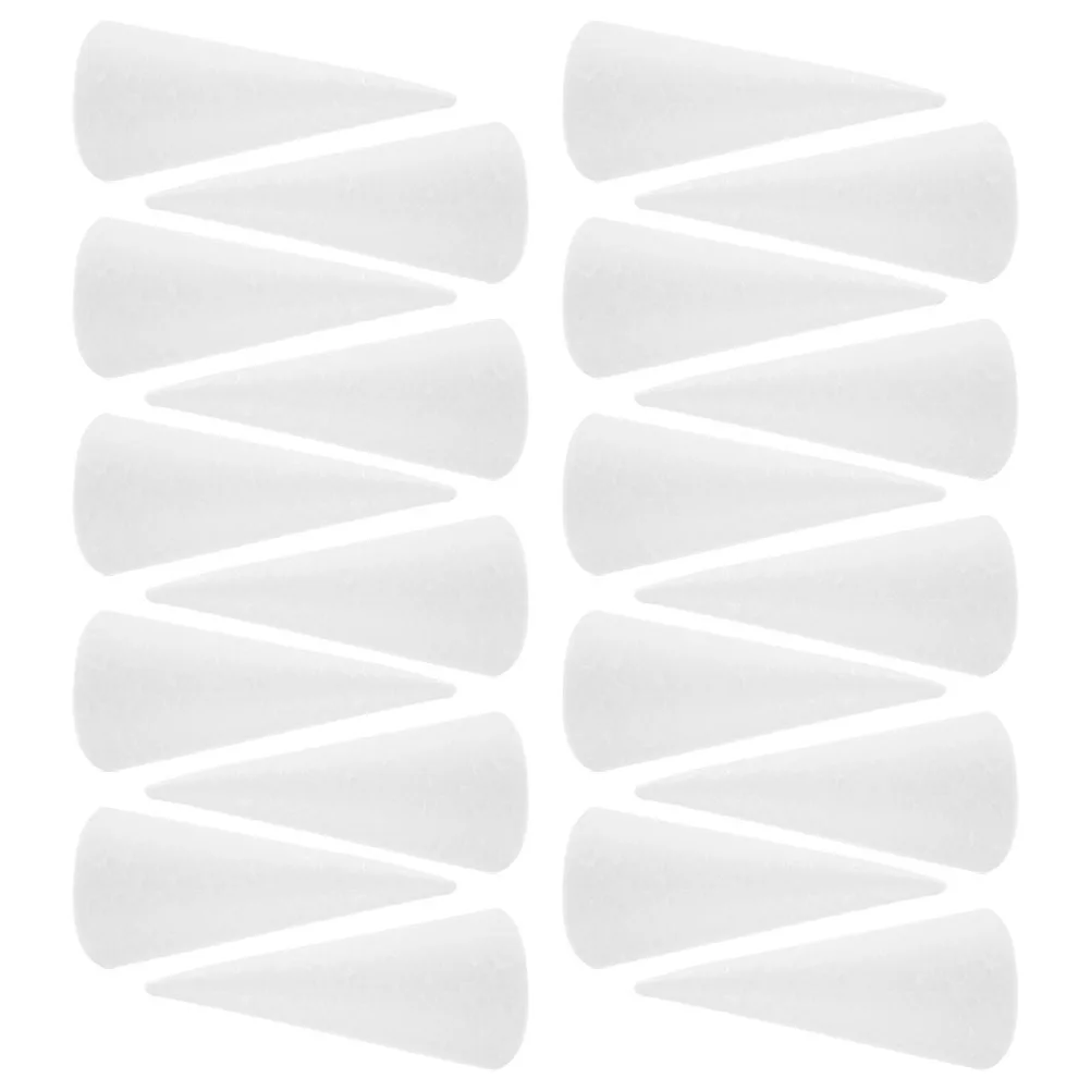 

20pcs Polystyrene Foam Cones, Christmas Tree Foam Cones Foam Shaped Cones for Arts Crafts Party Props Christmas Wedding Party De